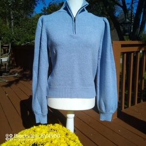 Universal Thread 1/4 Zip Puff Sleeve Mock Neck Pullover - some pilling seen on s